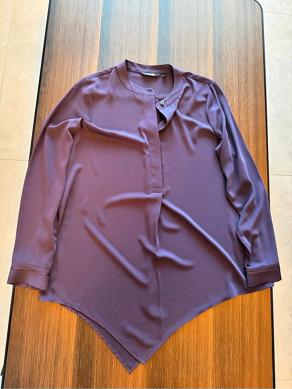 Simply Vera Wang Purple Polyester Blouse Like New